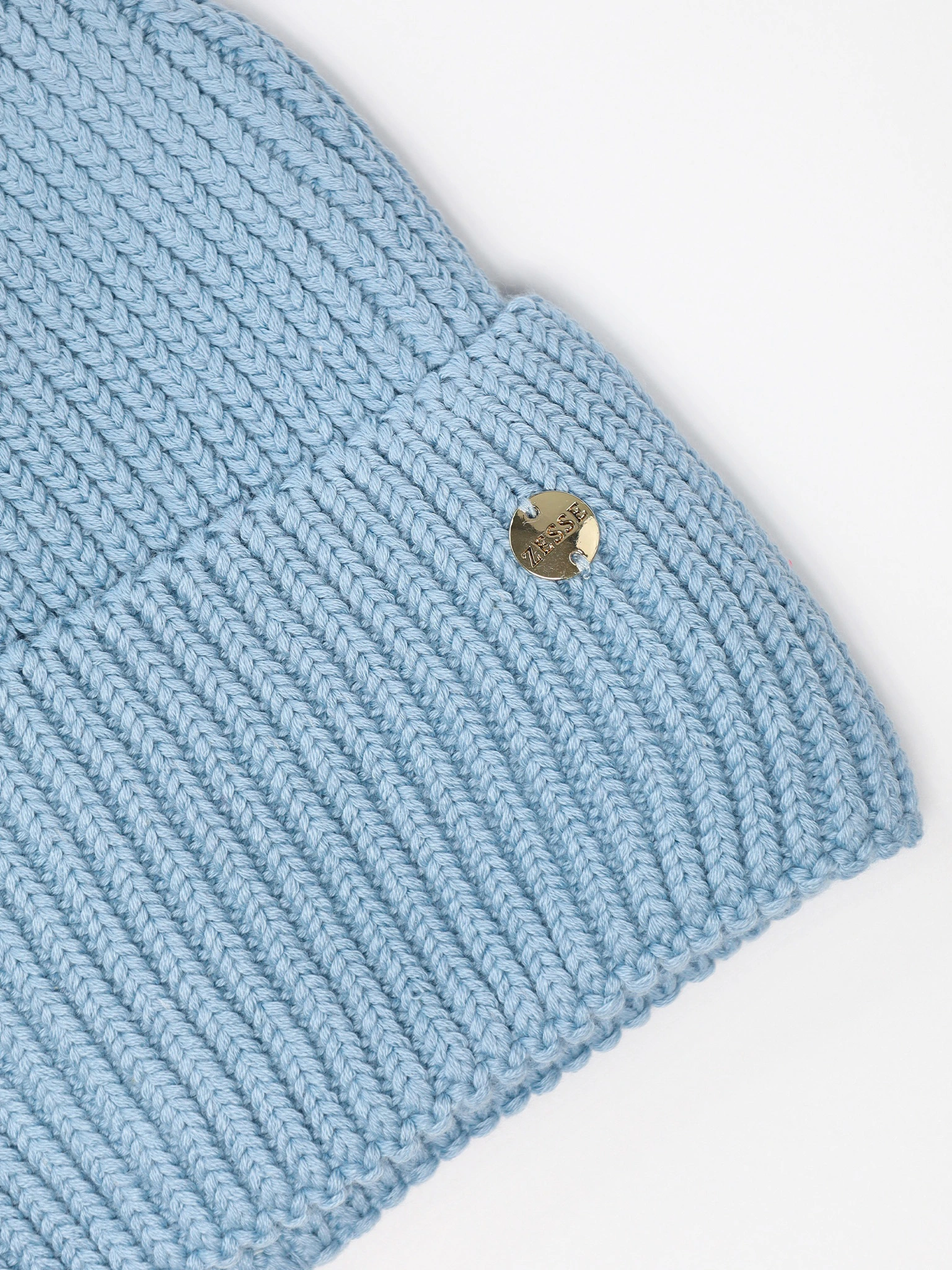 Шапка-бини из смесовой вискозы с отворотом на подкладе в ассортименте